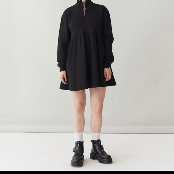 lazy oaf babydoll sweatshirt dress - Picture 1 of 2